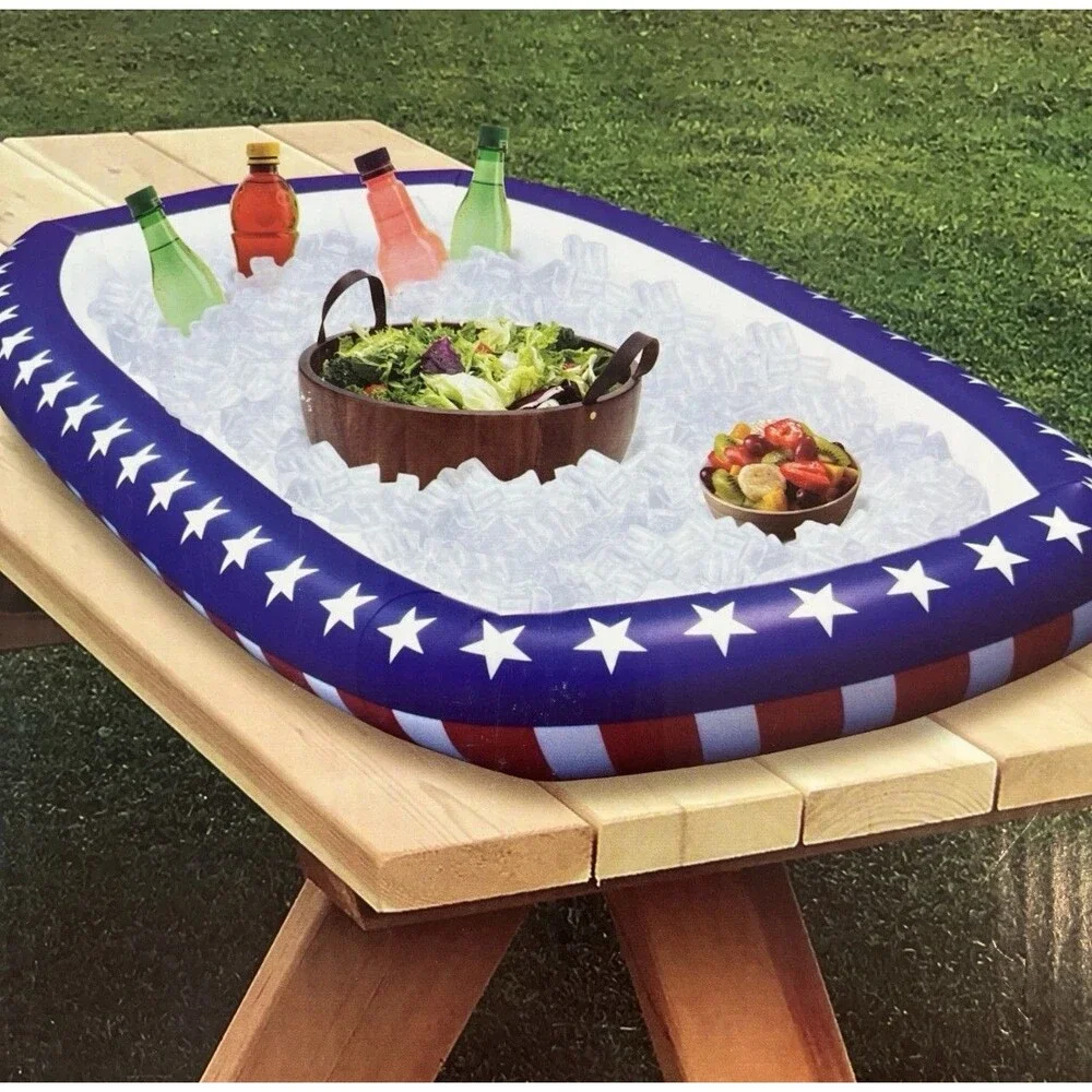 Patriotic Drink Cooler July 4th Drink Serving Buffet Salad Bar Inflatable - NEW